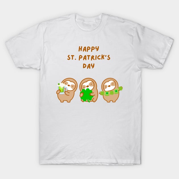 Happy St. Patrick’s Day Sloths T-Shirt by theslothinme